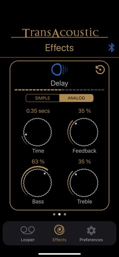 Menu Effects – parametry Delay