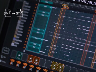 PSR-E583, Obraz wyróżniający aplikację MIDI Song do Style