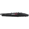 Side view of the MODX M7 showcasing its logo. The sleek design stands out with a refined presence.