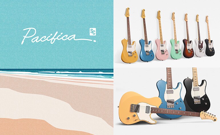 Wizualna prezentacja koncepcji kolorystycznej gitary Pacifica SC Professional