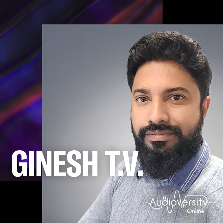 Image of an Audioversity Online learner Mr. Ginesh T.V. from United Arab Emirates.