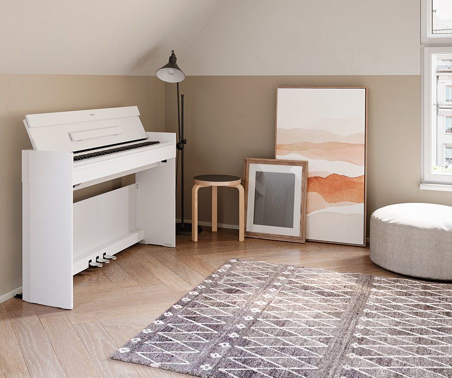 めめ。Yamaha Arius ホワイト デジタルピアノ YDP-S55 YDP-S55 - Informacje o produkcie - ARIUS - Pianina i