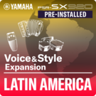 Latin America (preinstalowany pakiet rozszerzeń – dane kompatybilne z programem Yamaha Expansion Manager)