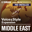 Middle East (preinstalowany pakiet rozszerzeń – dane kompatybilne z Yamaha Expansion Manager)
