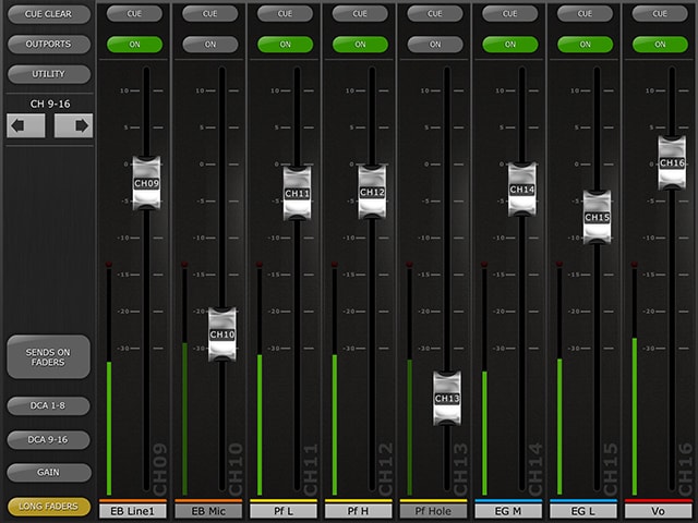 Main Window (Long Faders)