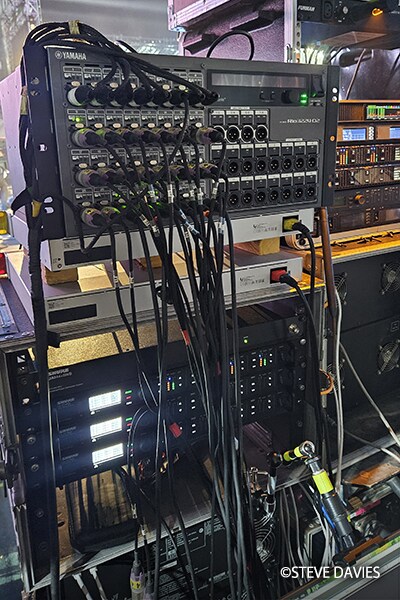 Yamaha Rio3224-D2 audio I/O rack installed as part of the live sound system for The Experience 2025 in Lagos, Nigeria.