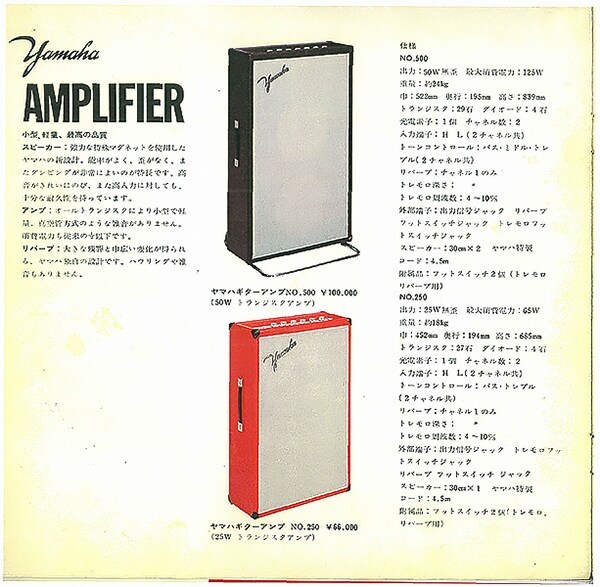 No. 250/500: Yamaha's first guitar amps